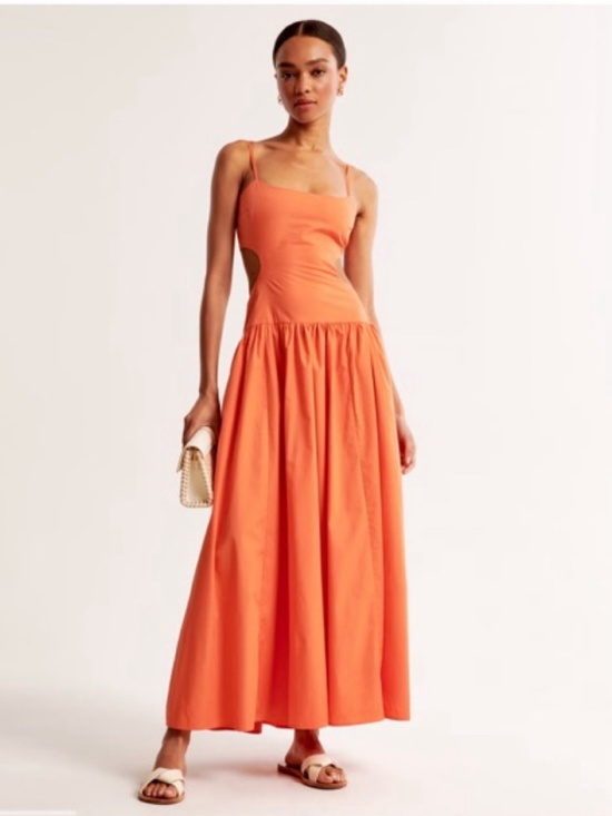 Abercrombie & Fitch Dresses & Skirts - Abercrombie - Orange - Drop-Waist Cutout Maxi Dress